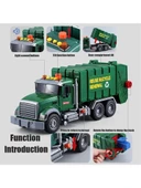 Pilli Işıklı Sesli Amerikan Tipi Oyuncak Çöp Kamyonu thumbnail 4