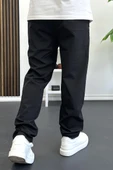 Erkek Beli Lastikli Jogger Pantolon Siyah Edw394 thumbnail 4