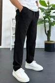 Erkek Rahat Kalıp Pileli Pantolon Siyah Edw402 thumbnail 3