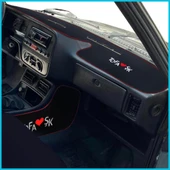 Tofaş Şahin Doğan Kartal Yüksek Torpido Koruma & Vites Konsol Yan Kaplama Halısı - Nakışlı thumbnail 3