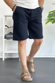 Erkek Likralı Regular Fit Şort Lacivert Edw163 thumbnail 1