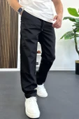 Erkek Beli Lastikli Jogger Pantolon Siyah Edw394 thumbnail 3