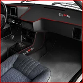 Tofaş Şahin Doğan Kartal Alçak (Düşük) Torpido Koruma & Vites Konsol Yan Kaplama Halısı - Nakışlı thumbnail 2