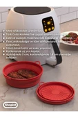 Katlanabilir Airfryer Pişirme Kabı Silikon Pişirme Seti 6 Litreye Kadar Tüm Cihazlara Uygun - 4