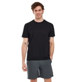 Graphic T-shirt M Short Sleeve Erkek Siyah Tshirt S241065-001 - 1