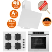 Ferre SilenArt Imola Yeni Seri  Ultra Sessiz Beyaz  Ankastre Set ( D078-SA + SS206  + QBL62CB ) thumbnail 1