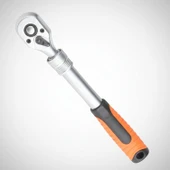 Uzayabilir Cırcır Kolu 72 Diş 1/4 İnç Lokma Anahtarı Çelik Profesyonel Yüksek Tork İnce Yapı - 7