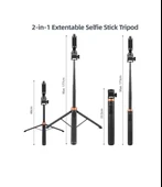 Kingjoy M080 Selfi Monopod Kablosuz Uzaktan Kumanda thumbnail 5