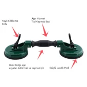 Plastik Çiftli Vantuz Cam Vakumlu Fayans Ahşap Tutucu Taşıma Araba Kaporta Göcük 2'li Çektirme thumbnail 4