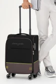 Pierre Cardin Ultra Light Hafif Lüx Kumaş Kabin Boy Valiz Siyah 04PC8200 thumbnail 5