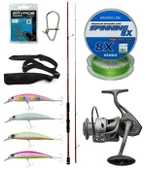 Yek Outdoor Spin Olta Seti Okuma Red Spin 8'0'' 243 cm 7-28 gr 2 Parça&Kendo Azurro 4000 Olta Makinesi thumbnail 1