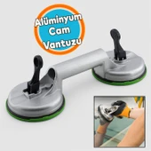 Alüminyum Çiftli Vantuz Cam Vakumlu Fayans Ahşap Tutucu Taşıma Araba Kaporta Göcük 2'li Çektirme thumbnail 1