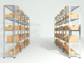 4 Katlı Galvaniz Çelik Raf H:175 cm - Depo, Arşiv, Kiler, Dosya, Market Rafı  43x93 cm 175 cm 1.50 mm thumbnail 4