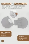 Hamile Uyku Yastığı , Emzirme ve Oturma Destek Yastığı Gri - 4