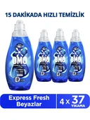 Omo Express Fresh Ultra Beyaz Sıvı Çamaşır Deterjanı 1480 Ml x 4 Adet thumbnail 1