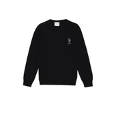 Bisiklet Yaka Slim Fit Siyah Erkek Çocuk Kazak - 1