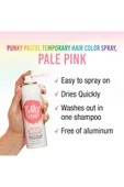 Punky Colour Geçici Renklendirici Saç Spreyi Pale Pink 100GR - 4
