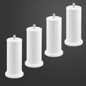 Keson 4 Adet 12 cm Beyaz Plastik Mobilya Baza Tv Ünitesi Yükseltme Ayağı Destek Ayağı thumbnail 2