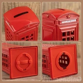 Telefon Kulübesi Metal Kumbara İngiltere Londra 18cm thumbnail 3