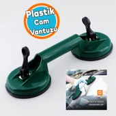 Çiftli Plastik Vantuz Cam Vakumlu Fayans Ahşap Tutucu Taşıma Araba Kaporta Göcük Çektirme 2'li thumbnail 1