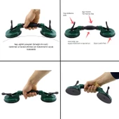 Plastik Çiftli Vantuz Cam Vakumlu Fayans Ahşap Tutucu Taşıma Araba Kaporta Göcük 2'li Çektirme thumbnail 2