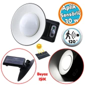Güneş Enerjili Dış Aydınlatma 2 Modlu Işıklandırma Sensörlü Beyaz Işık Aplik 30 W Sarj Edilebilir thumbnail 1