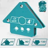 Kaynak Köşe Tutucu Manyetik 4" Mavi Güçlü Mıknatıs Kaynak Aparatı Metal Montaj Aparatı thumbnail 1