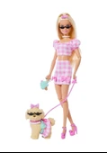 Barbie Uyumlu Dostlar Sarı Saçlı Bebek ve Köpekçiği JFP35 JFP36 Lisanslı Ürün thumbnail 1