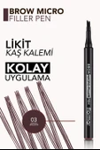 Flormar Brow Micro Filler Tarayıcı Keçe Uçlu Kaş Kalemi 003 BROWN thumbnail 3