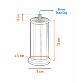 Keson 4 Adet 12 cm Beyaz Plastik Mobilya Baza Tv Ünitesi Yükseltme Ayağı Destek Ayağı thumbnail 5