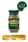 Jacobs Monarch Gold Cam Kavanoz Granül Kahve 100 gr X 12 Adet - 1