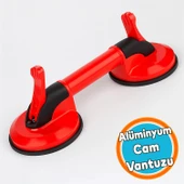 Çiftli Vakumlu Alüminyum Vantuz Tutucu Cam Fayans Mermer Metal Ahşap Taşıma Aparatı Max 100 Kg thumbnail 1