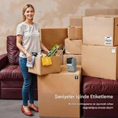 Mpı P1 Termal Yazıcı Etiket Yazıcısı Kablosuz Mini Taşınabilir Bluetooth, USB Şarjlı, Android, iOS - 6