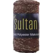 Sultan Simli Polyester Makrome NO:3 ( 100 Gram ) 2200 Kahve - 1