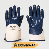 Petrolcü İş Eldiveni  Nitril Kaplı Kalın Koruma İnşaat Sanayi El Eldiven XL (1 ÇİFT) 10 Numara thumbnail 1