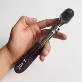 Uzatmalı Cırcır Kolu 72 Diş 3/8" Profesyonel Lokma Kol Uzatma Mekanizmalı Dayanıklı El Aleti - 4