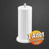Keson 1 Adet 12 cm Beyaz Plastik Mobilya Baza Tv Ünitesi Yükseltme Ayağı Destek Ayağı thumbnail 2