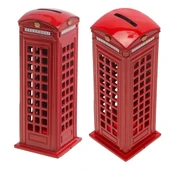 Telefon Kulübesi Metal Kumbara İngiltere Londra 18cm thumbnail 1