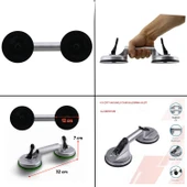 Alüminyum Çiftli Vantuz Cam Vakumlu Fayans Ahşap Tutucu Taşıma Araba Kaporta Göcük 2'li Çektirme thumbnail 2