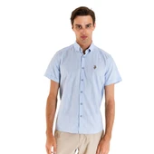 Pamuklu Regular Fit Kısa Kollu Gömlek Erkek GÖMLEK G081GL0041829502 thumbnail 1