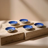 Fecra Acem 6'lı Nazarı Çay Tabağı Seti Karma - 5