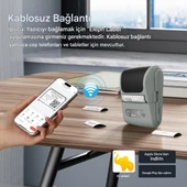 Mpı P1 Termal Yazıcı Etiket Yazıcısı Kablosuz Mini Taşınabilir Bluetooth, USB Şarjlı, Android, iOS - 8