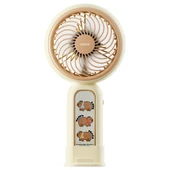 Asonic AFN20 Krem 250mAh Dahili Pil Elde Taşınabilir Masaüstü Usb Fan Şarjlı Type-c Şarj thumbnail 1