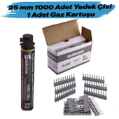 Gazlı Tabanca Çivisi 25 mm HGN-C25 / MGP26025 40 gram Gaz ve 1000 Adet Yedek Çivi 2.7 Kalınlık thumbnail 1