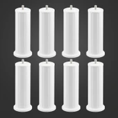 Keson 8 Adet 15 cm Beyaz Plastik Mobilya Baza Tv Ünitesi Yükseltme Ayağı Robot Süpürge Uyumlu thumbnail 2