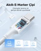 UGREEN USB-C 100W 5A QC PD Örgülü Hızlı Şarj Kablosu, 1 Metre, Mavi, 65253 thumbnail 4