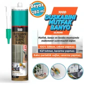 Beyaz Duşakabin Lavabo Küvet Pvc Plastik Silikon Silikonu Mutfak Küf Tutmaz 280 mL thumbnail 1
