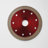 Turbo Kanallı Elmas Testere Kesim Kesici Çapaksız Seramik Mermer Granit Diski 115x22.23 mm 4.5 İnç thumbnail 1