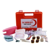 37 Parça İlk Yardım Çantası Hayati Acil Müdahele Seti Oto Ecza Dolabı Kiti Kaza Yara Yaralanma Band thumbnail 1