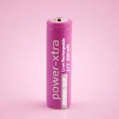 Pembe Renk Şarjlı Batarya Pil 3.7V 1200mAh Li-Ion Uzun Ömürlü Yüksek Kapasiteli Şarj Edilir 18650 - 2